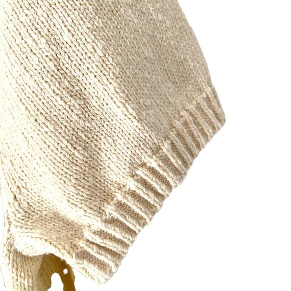 Madewell Dip-Dye Raglan Cotton Sweater Yellow Cream Short Sleeve Ombré Small - Picture 3 of 7